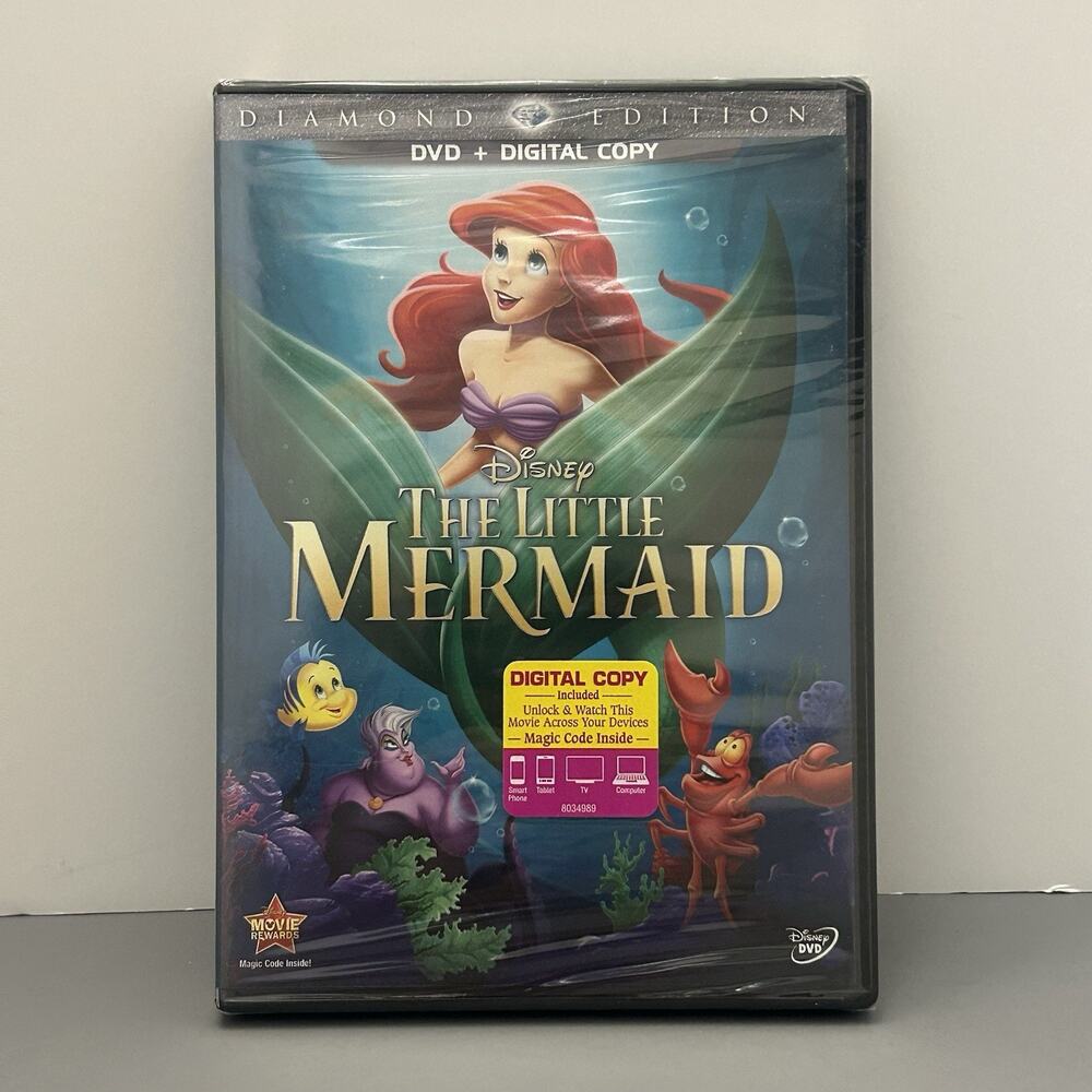 Disney The Little Mermaid Diamond Edition DVD + Digital Copy NEW